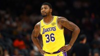 Los Angeles Lakers guard Marcus Smart (36) against the Phoenix Suns during an NBA preseason game at Mortgage Matchup Center.