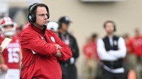 Indiana Hoosiers head coach Curt Cignetti watches game play during the second half against the UCLA Bruins at Memorial Stadium.