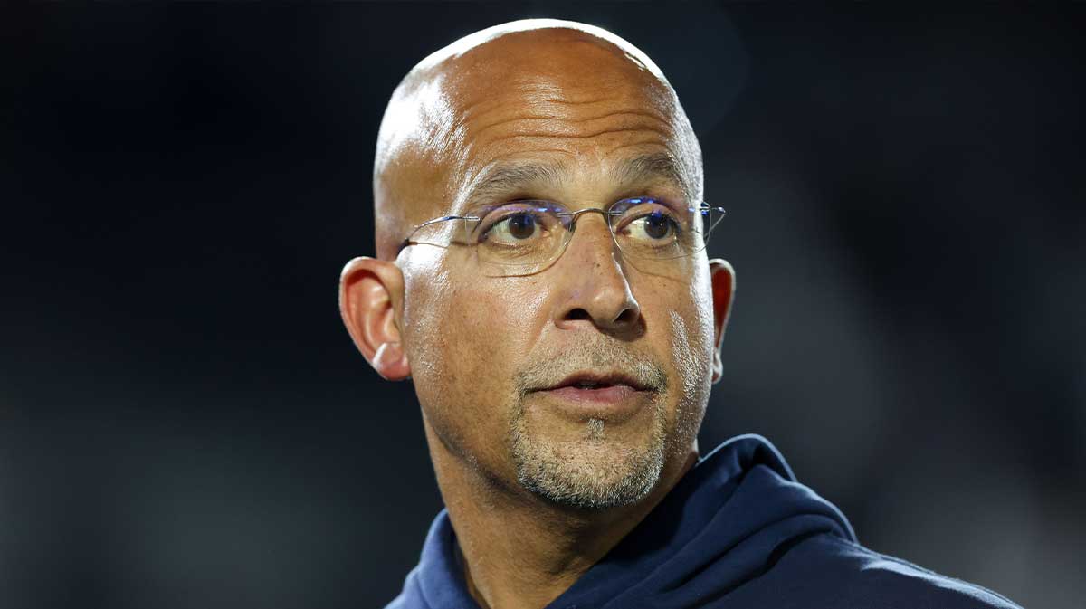 Penn State Nittany Lions head coach James Franklin stands on the field following the game against the Northwestern Wildcats at Beaver Stadium.