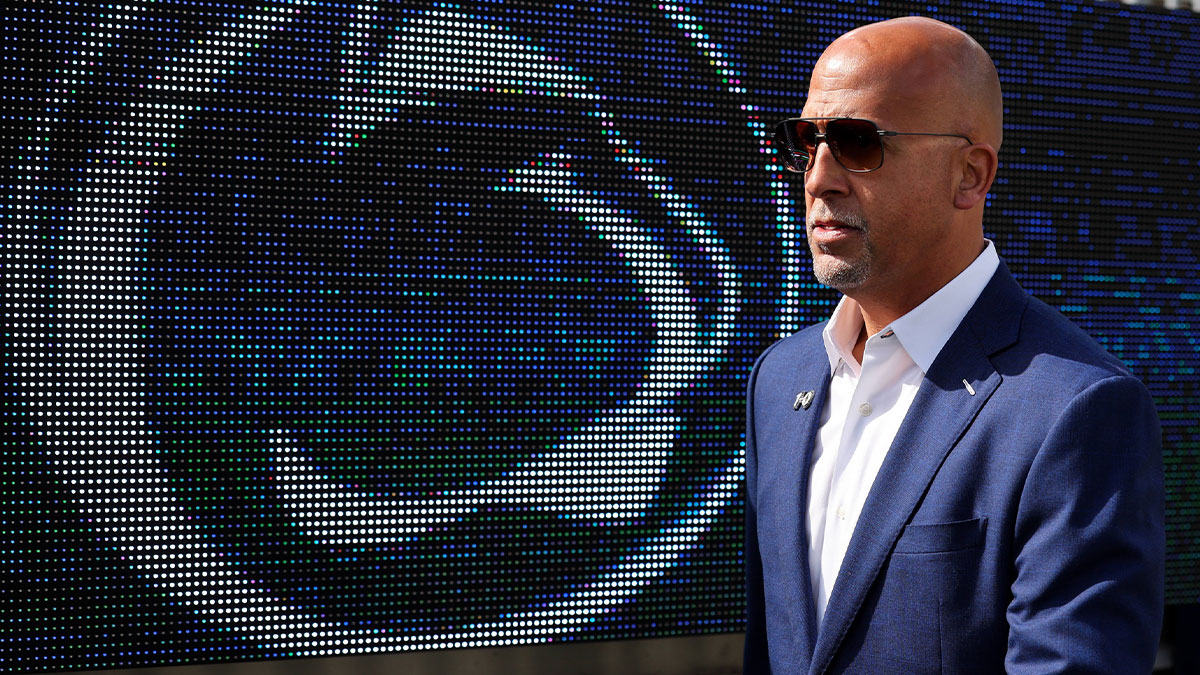 Penn State Nittany Lions head coach James Franklin prior to the game against the Northwestern Wildcats at Beaver Stadium. Mandatory Credit: Matthew O'Haren-Imagn Images