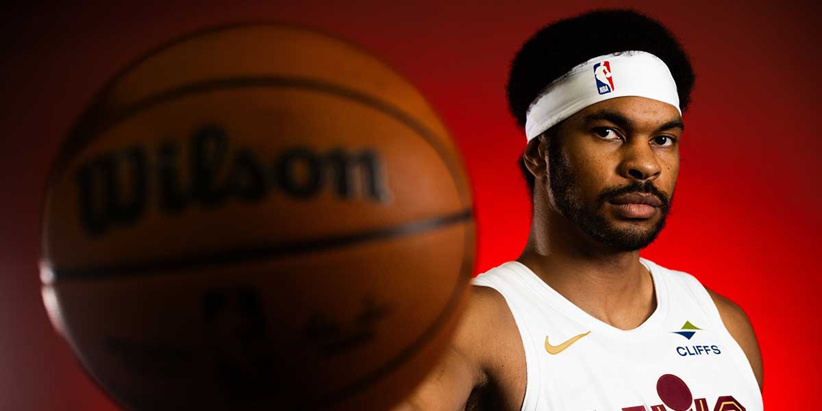 Cleveland Cavaliers center Jarrett Allen (31) during media day at Rocket Arena.