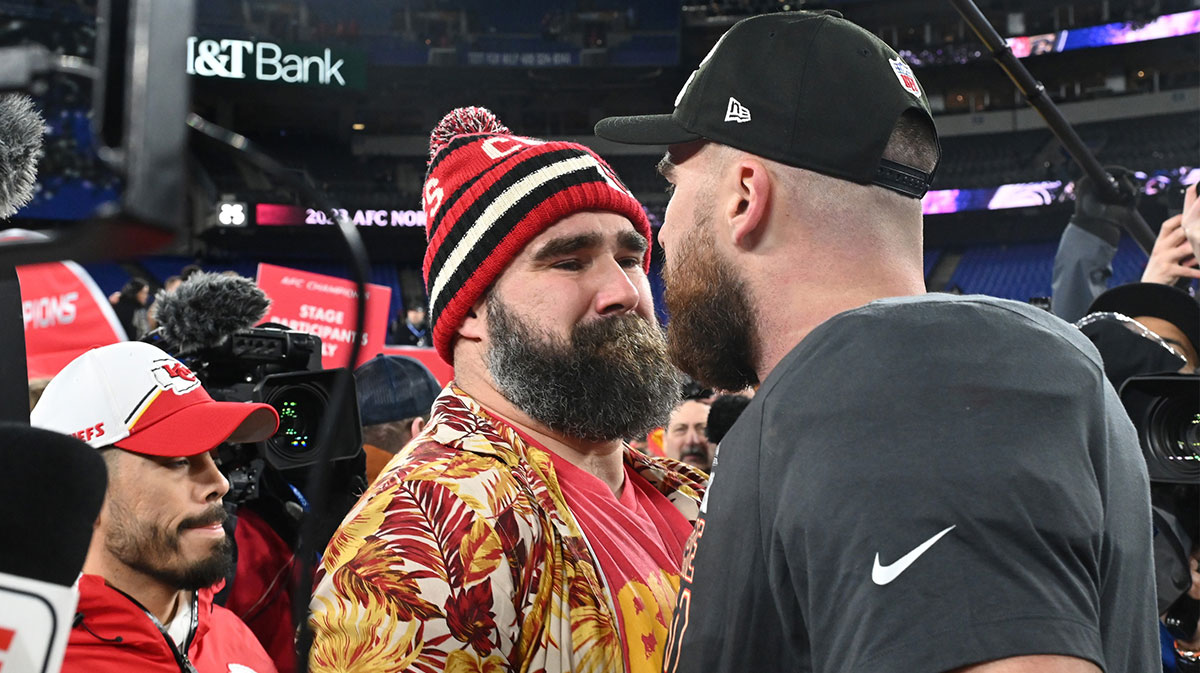 Jason and Travis Kelce of the Kansas City Chiefs.