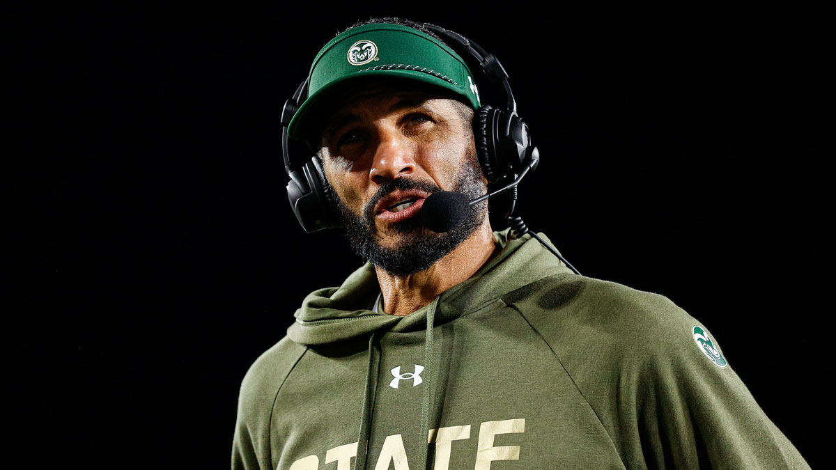 Colorado State Rams head coach Jay Norvell after the game against the Fresno State Bulldogs at Sonny Lubick Field at Canvas Stadium.