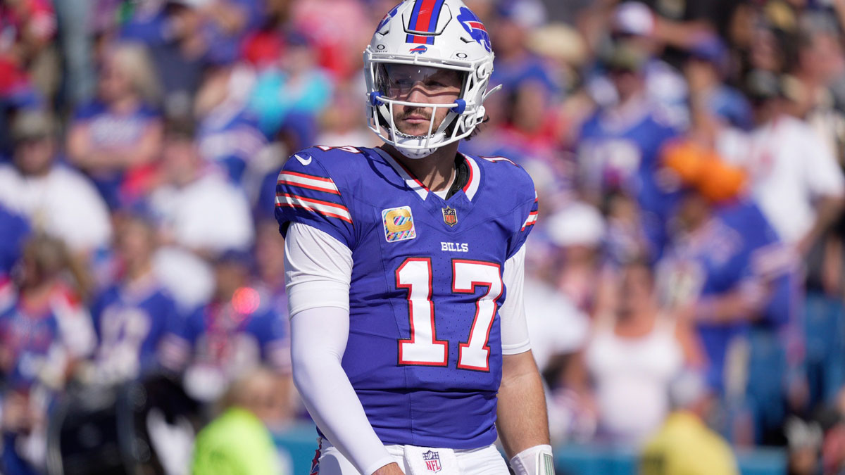Buffalo Bills quarterback Josh Allen against the New Orleans Saints in their Week 4 game.