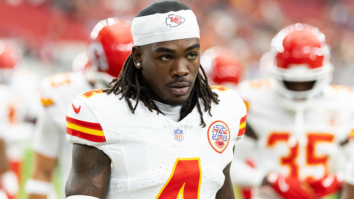 Kansas City Chiefs wide receiver Rashee Rice (4) against the Arizona Cardinals