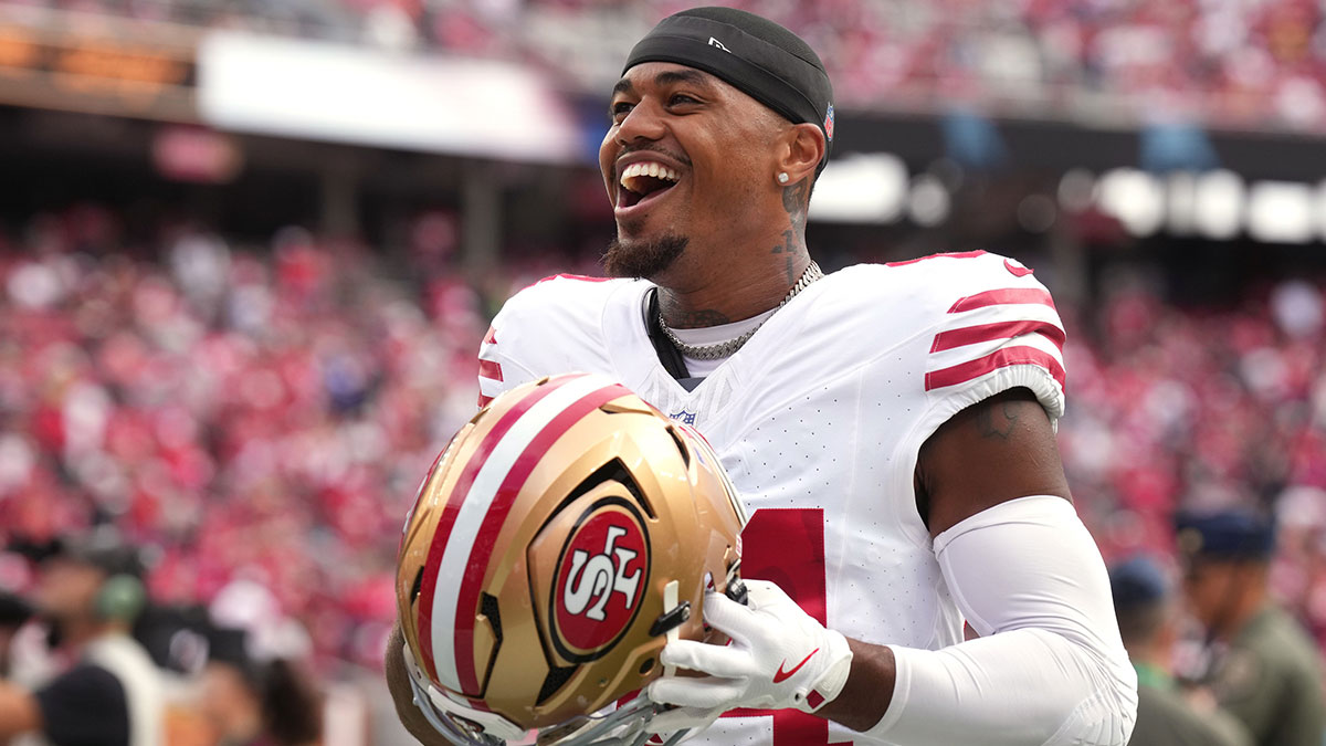 San Francisco 49ers wide receiver Kendrick Bourne (84) before the game against the Jacksonville Jaguars at Levi's Stadium.