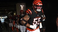 Cincinnati Bengals linebacker Logan Wilson (55) in the tunnel against the Philadelphia Eagles at Lincoln Financial Field.