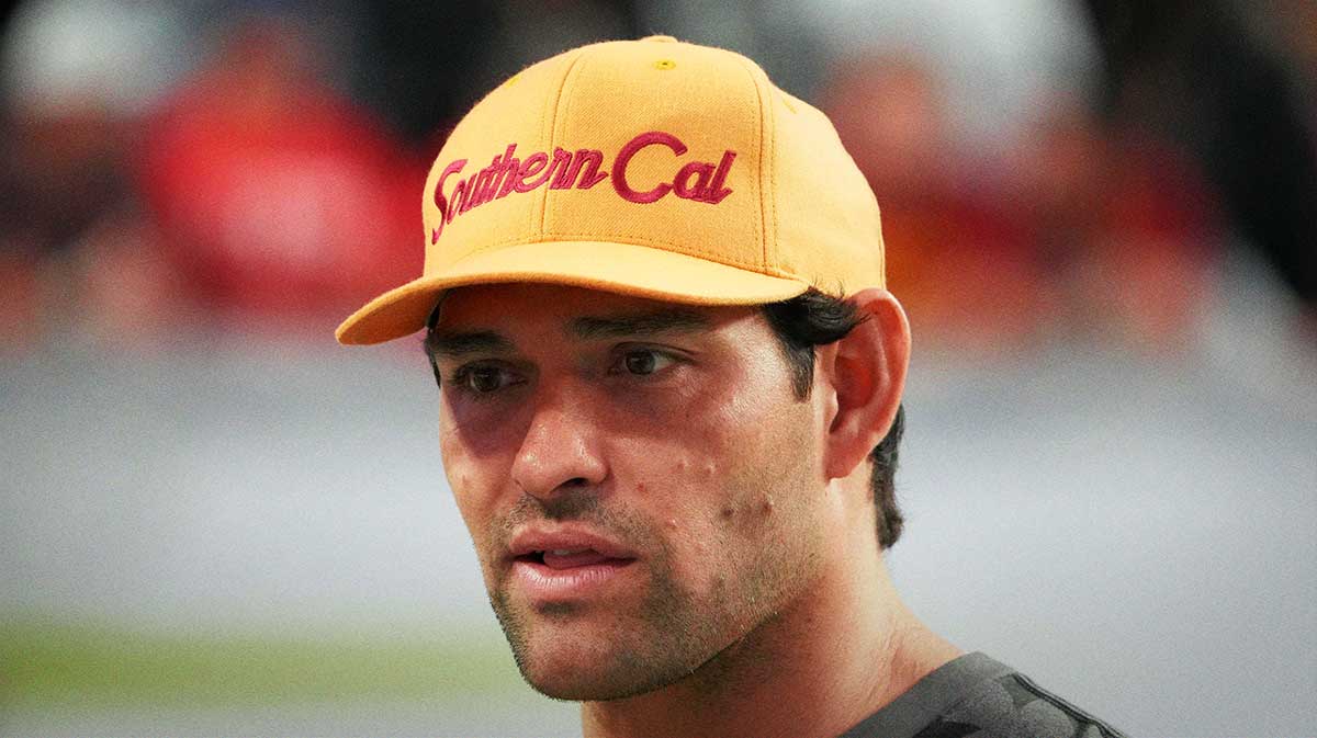 Trojans former quarterback Mark Sanchez attends the Pac-12 Champonship game at Allegiant Stadium.