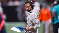 Miami Dolphins head coach Mike McDaniel on the sideline against the Atlanta Falcons in the third quarter at Mercedes-Benz Stadium.