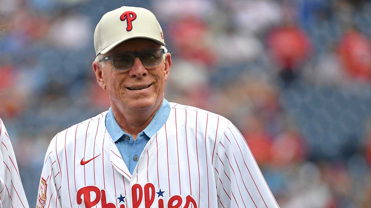 Former Philadelphia Phillies third baseman Mike Schmidt during Phillies Alumni Weekend and the 20th anniversary of Citizens Bank Park before game against the Washington Nationals at Citizens Bank Park.