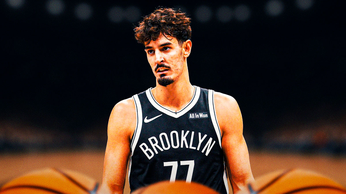 Ben Saraf playing in a Nets uniform