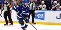 Tampa Bay Lightning right wing Nikita Kucherov (86) skates with the puck against the Ottawa Senators during the first period at Benchmark International Arena.