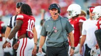 Oklahoma Sooners head coach Brent Venables looks on during the second half against the Kent State Golden Flashes at Gaylord Family-Oklahoma Memorial Stadium.