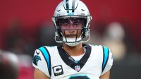 Carolina Panthers quarterback Bryce Young (9) looks on during the first quarter against the Arizona Cardinals at State Farm Stadium.