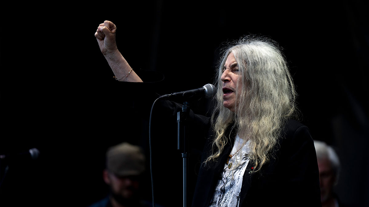 Singer-songwriter Patti Smith performing in 2023.