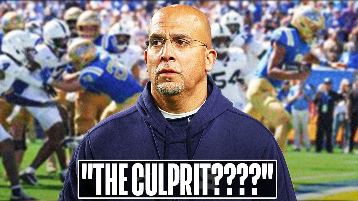 James Franklin in the middle with a quote box in which is written - "The Culprit????"
