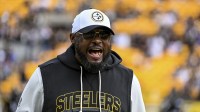 Pittsburgh Steelers head coach Mike Tomlin before the game at Acrisure Stadium.