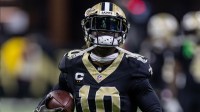 New Orleans Saints wide receiver Brandin Cooks (10) during warmups against the San Francisco 49ers at Caesars Superdome.