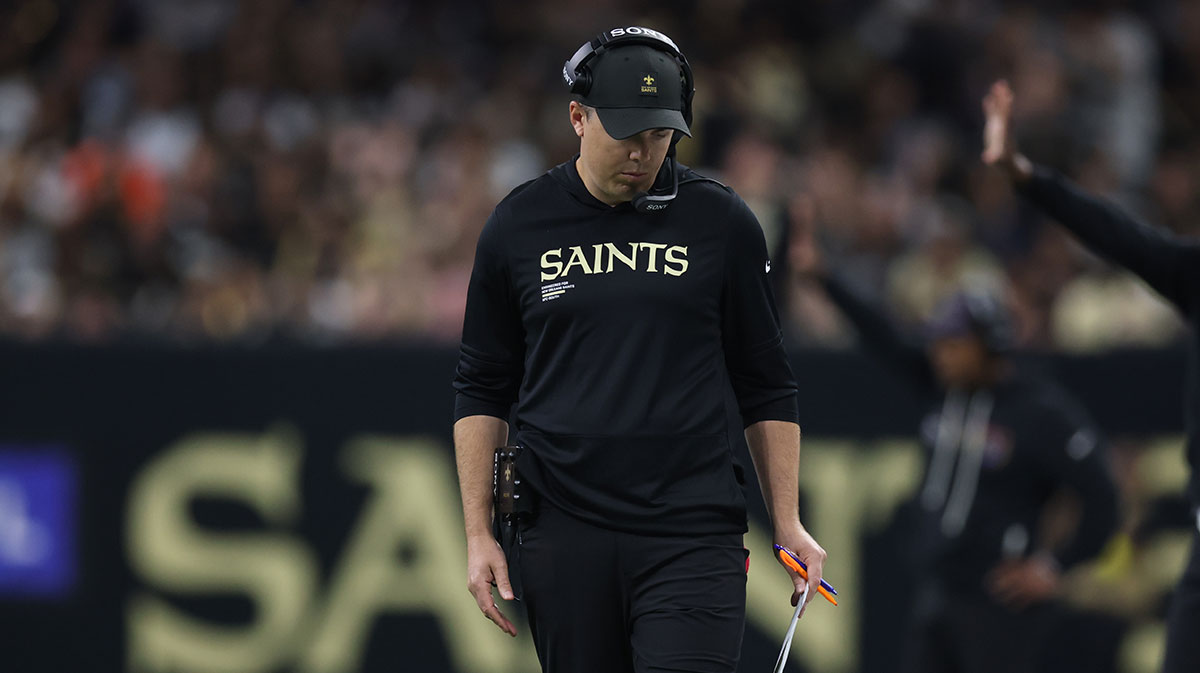 Saints head coach Kellen Moore voices “frustration” after reflecting on missed opportunities in the narrow loss against the Patriots.