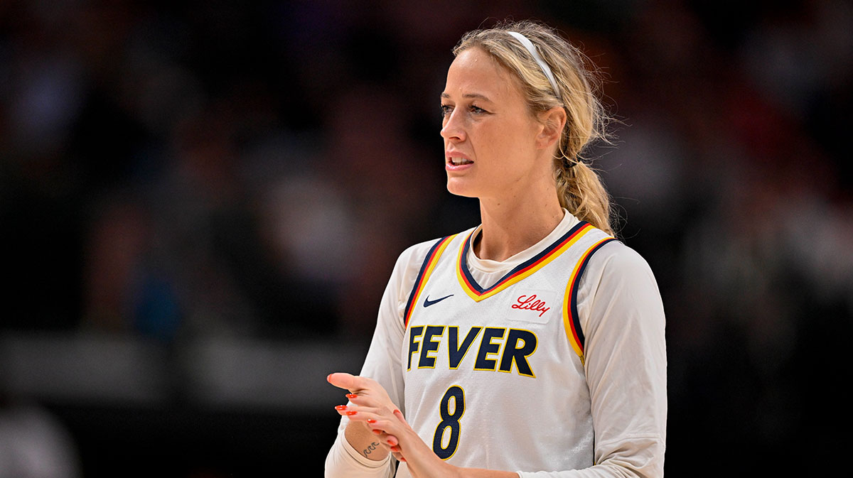 Sophie Cunningham with the Indiana Fever.