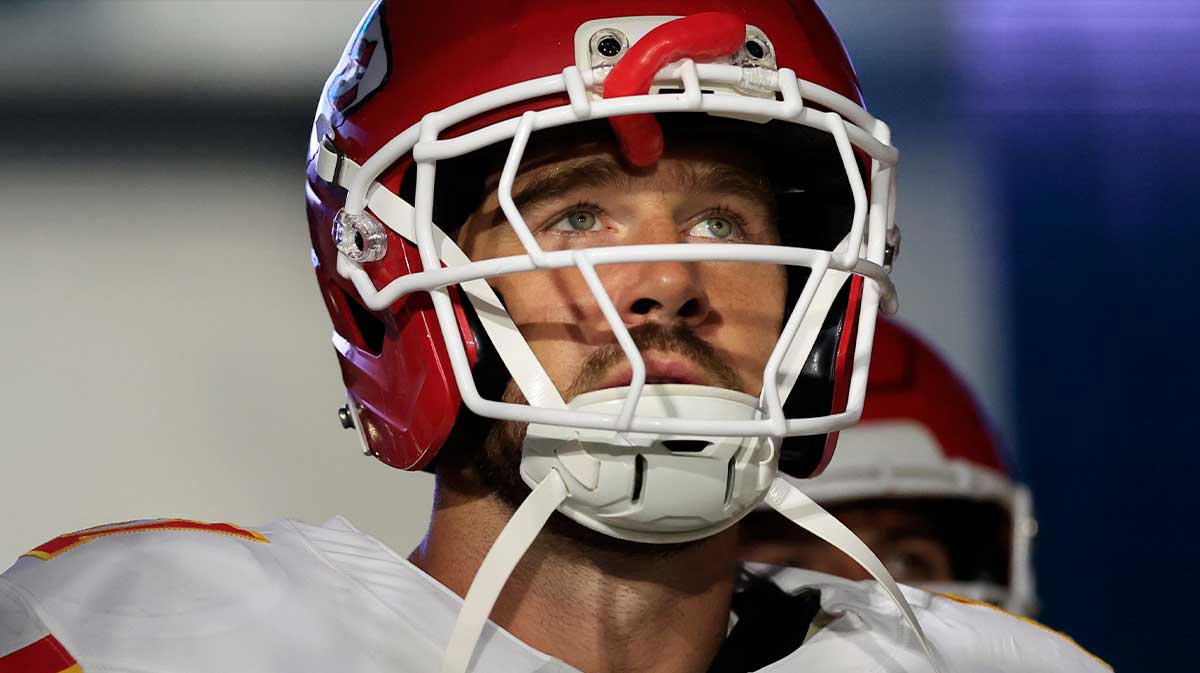 Kansas City Chiefs tight end Travis Kelce, who talked about Taylor Swift's new album, The Life of a Showgirl.