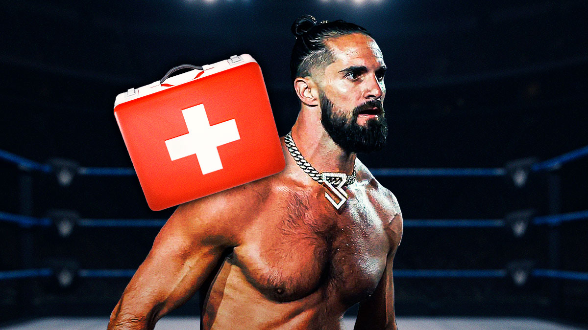 WWE star Seth Rollins, who may be dealing with an injury before being kicked out of the Vision.