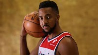 Washington Wizards guard CJ McCollum (3) poses for a portrait during Wizards Media Day at CareFirst Arena.