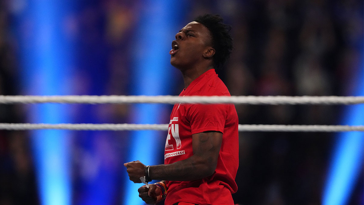 iShowSpeed at the WWE Royal Rumble on February 1, 2025.
