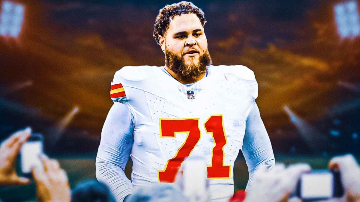 Jedrick Wills Jr. photoshopped in Chiefs jersey (with his jersey number from the Browns)