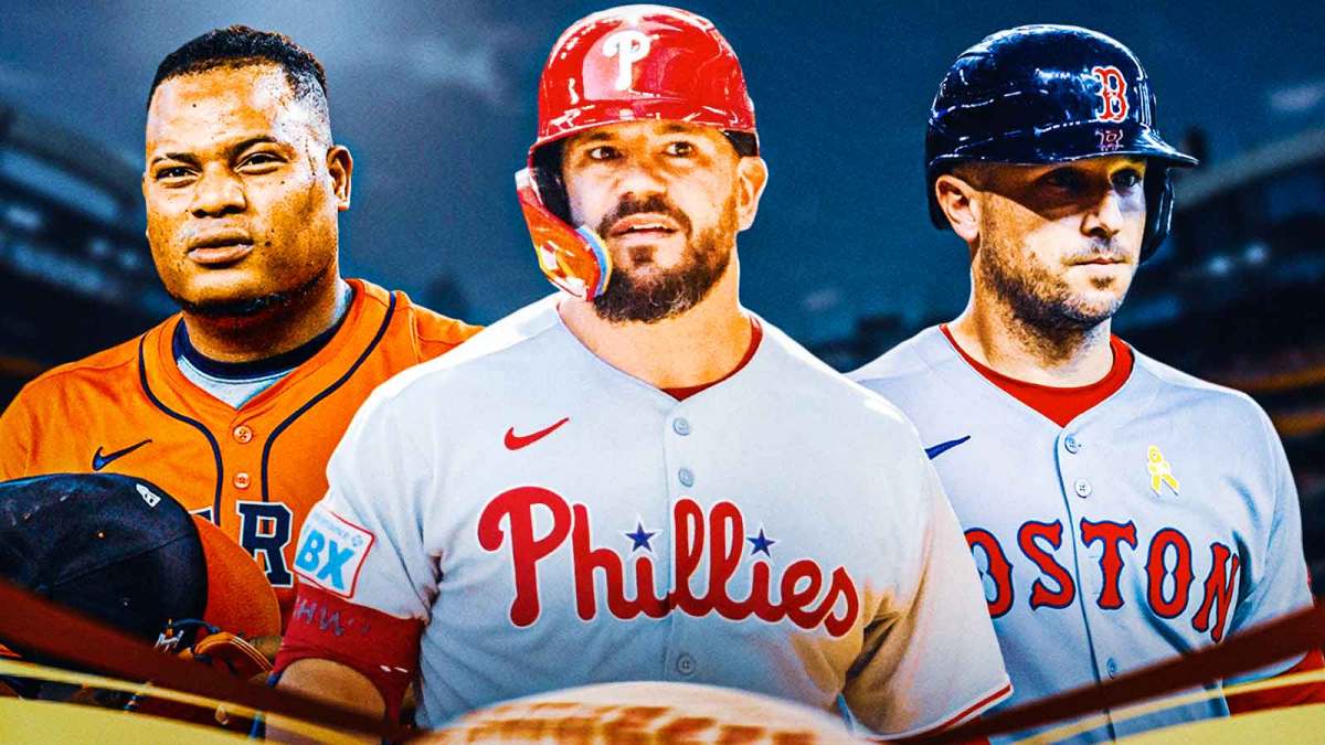 Alex Bregman, Framber Valdez, Kyle Schwarber all together.