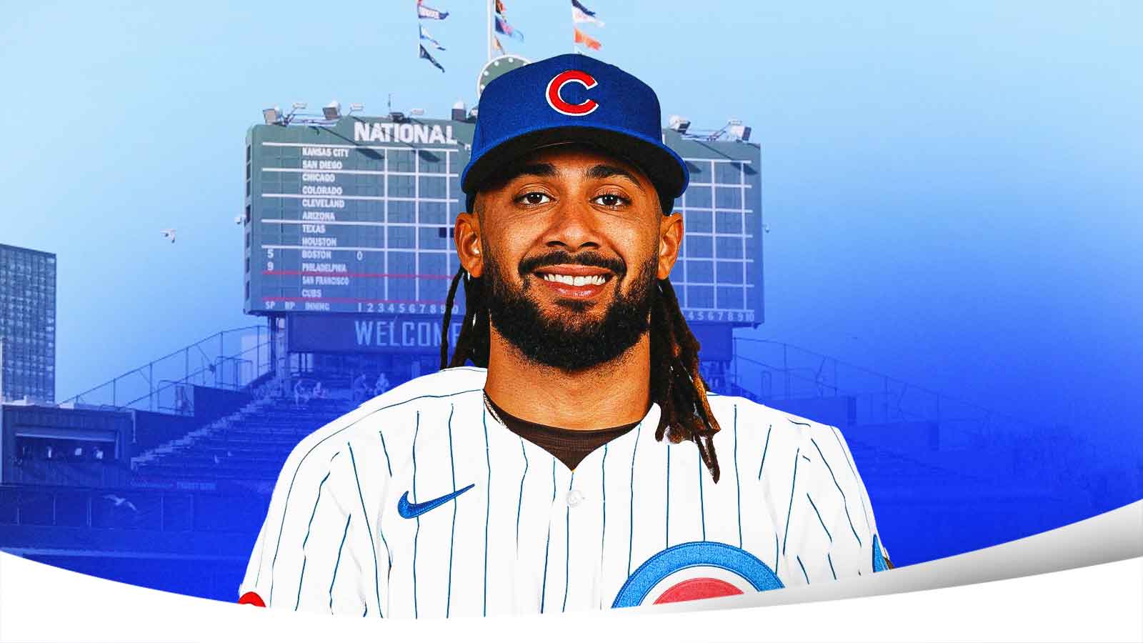 Fernando Tatis Jr. photoshopped in Cubs jersey (with his jersey number).