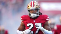 San Francisco 49ers safety Ji'Ayir Brown (27) before the game against the Atlanta Falcons at Levi's Stadium.