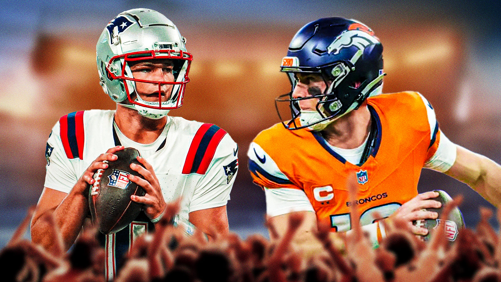 Bo Nix and Drake Maye together.