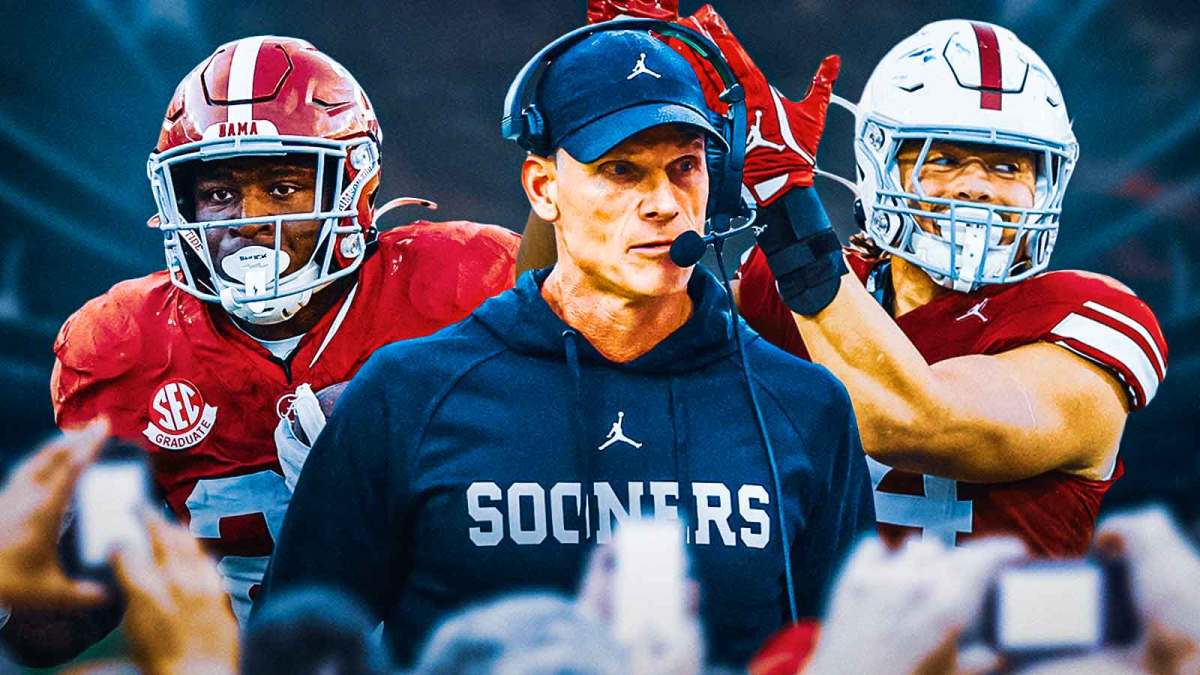 Jam Miller on the left, Brent Venables in the center, Taylor Wein on the right