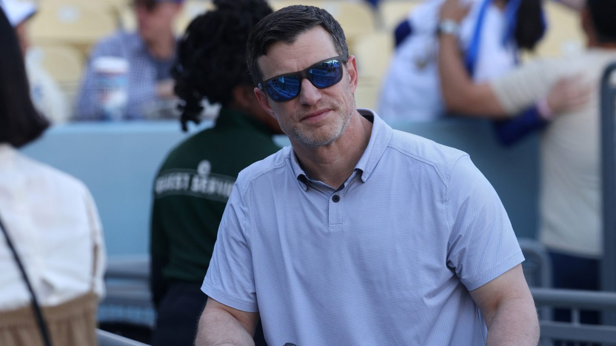 Los Angeles Dodgers president of baseball operations Andrew Friedman before a game against the Chicago Cubs at Dodger Stadium.