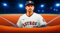 Steven Kwan photoshopped in Astros jersey (with his jersey number)