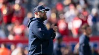 New York Giants head coach Brian Daboll watches his team warmup during a week 9 game between New York Giants and San Francisco 49ers at MetLife Stadium on Sunday, Nov. 2, 2025.