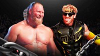 WWE Monday Night RAW Superstars Brock Lesnar and Logan Paul.