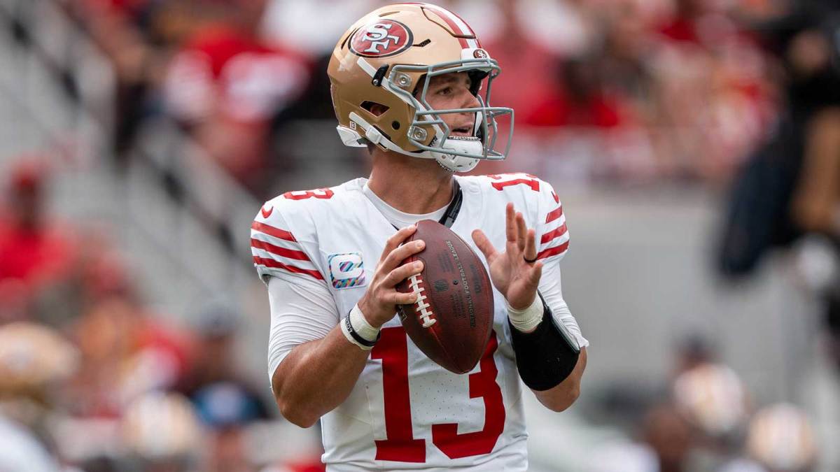 San Francisco 49ers quarterback Brock Purdy (13) during the third quarter against the Jacksonville Jaguars at Levi's Stadium.