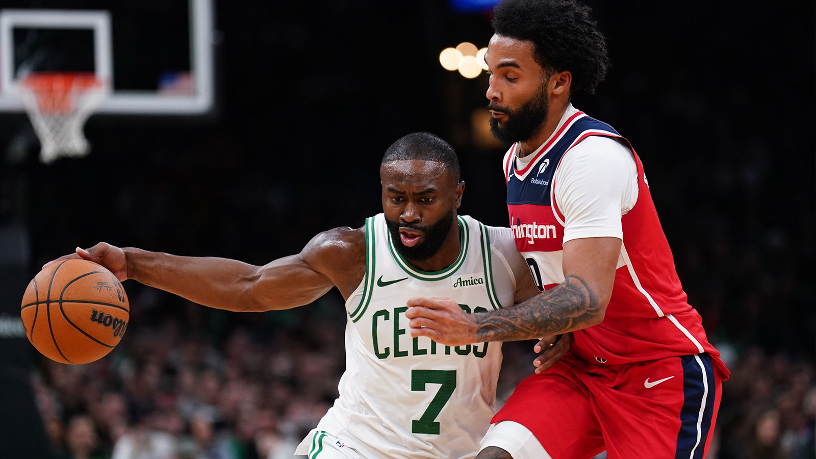 Celtics star Jaylen Brown’s mic drop on not getting fined over NSFW rant blasting refs