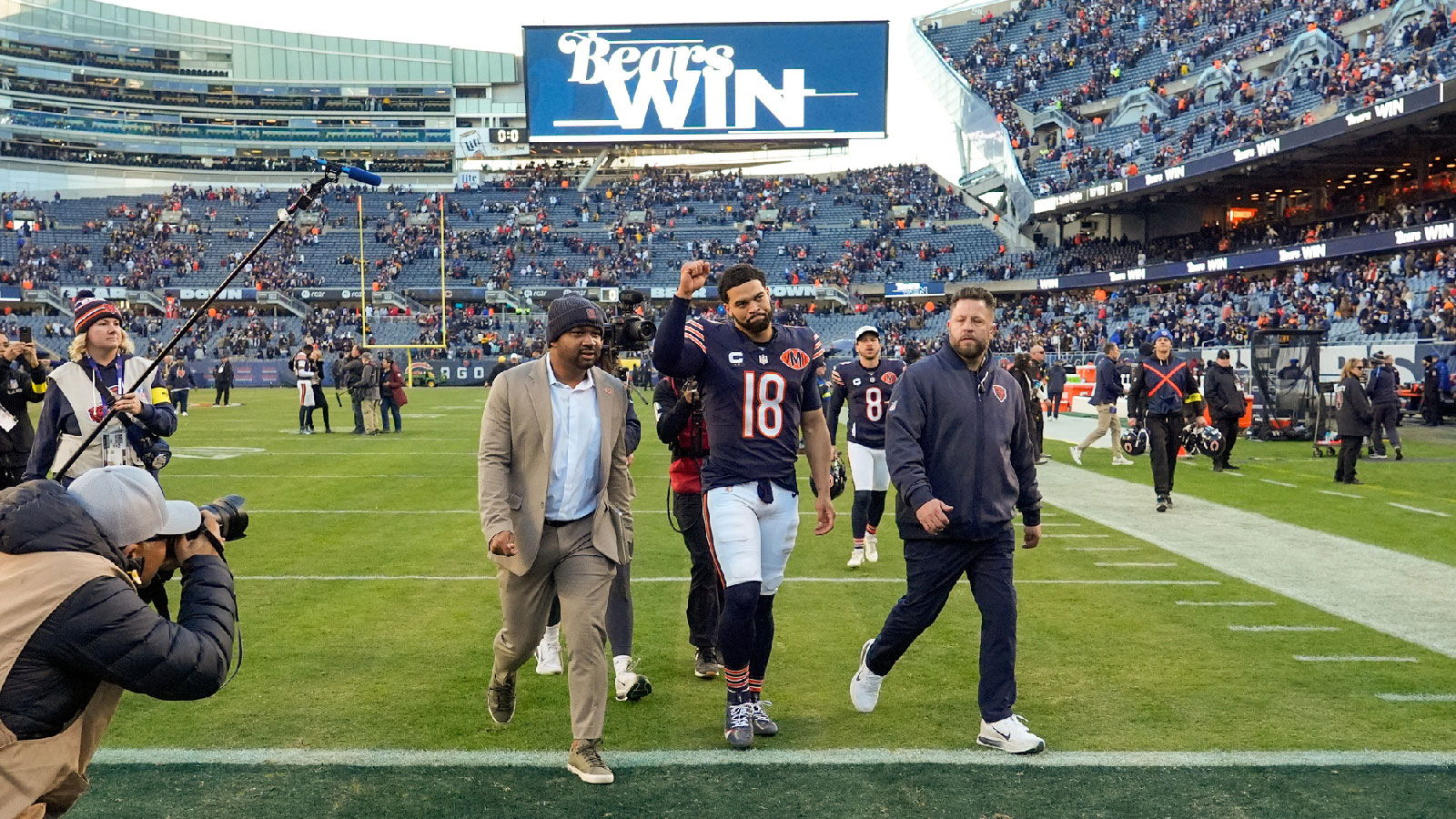 Bears QB Caleb Williams’ response to fans already gearing up for playoffs
