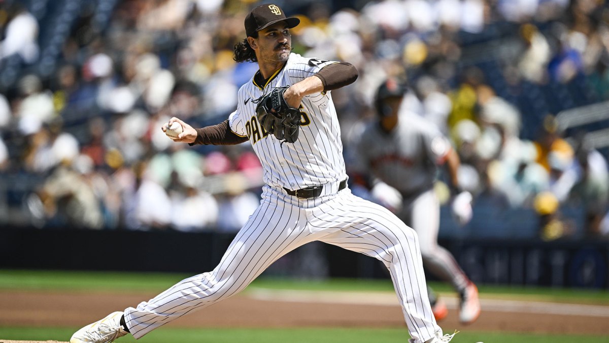s starting pitcher Dylan Cease (84) delivers during the first inning against the San Francisco Giants at Petco Park.