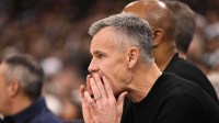 Nov 10, 2025; Chicago, Illinois, USA; Chicago Bulls head coach Billy Donovan directs the team during the first half against the San Antonio Spurs at United Center. Mandatory Credit: Matt Marton-Imagn Images