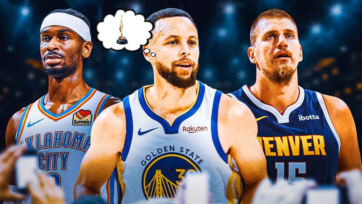 Have Stephen Curry front and center with a thought bubble that leads to three NBA MVP awards. Have Nikola Jokic to his right and Shai Gilgeous-Alexander to his left.