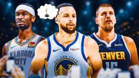 Have Stephen Curry front and center with a thought bubble that leads to three NBA MVP awards. Have Nikola Jokic to his right and Shai Gilgeous-Alexander to his left.