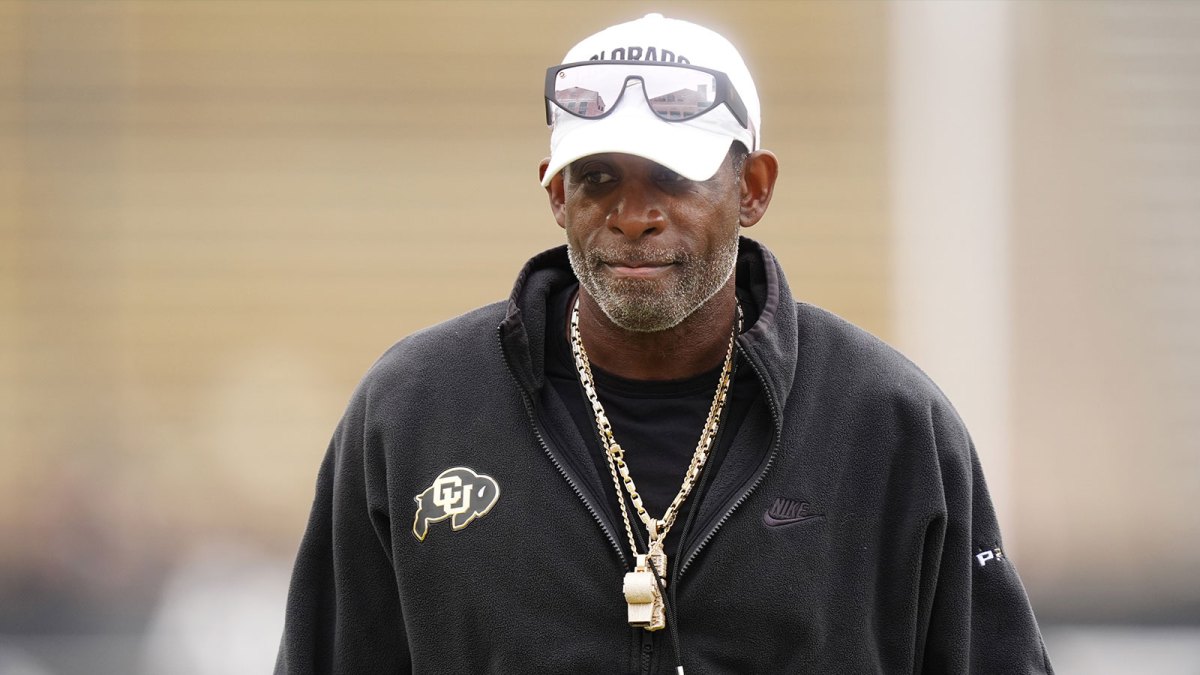 Colorado Buffaloes head coach Deion Sanders before the game against the Iowa State Cyclones at Folsom Field.