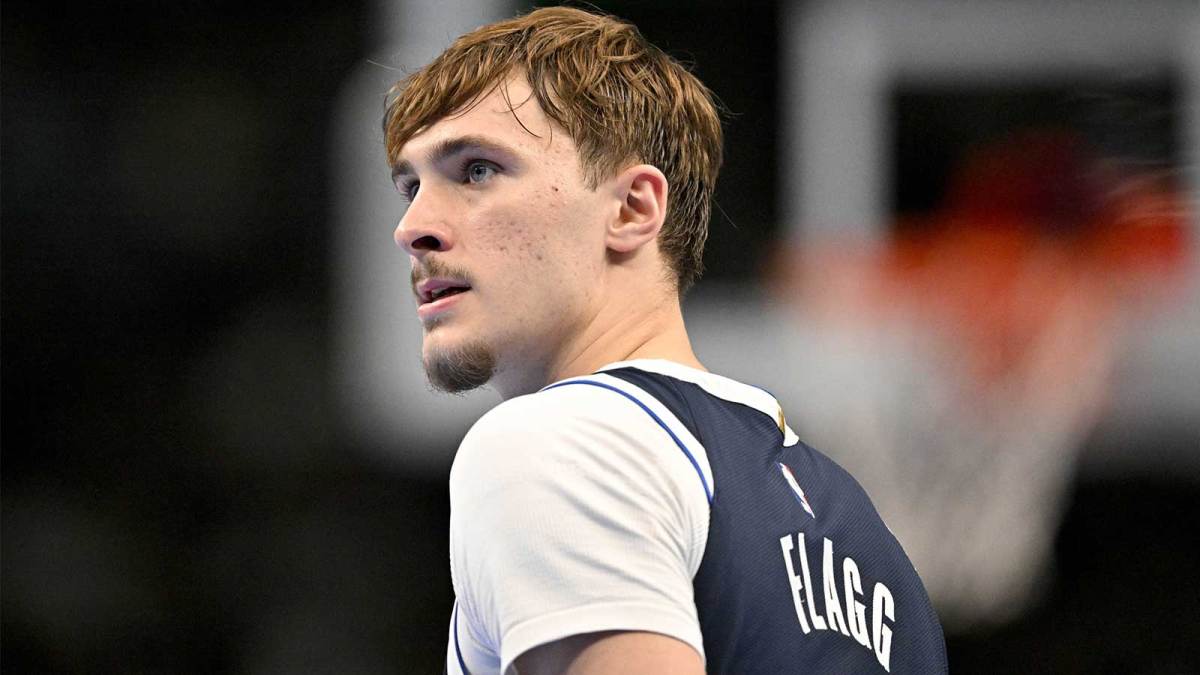 Dallas Mavericks forward Cooper Flagg (32) looks on during the second half against the New Orleans Pelicans at the American Airlines Center.