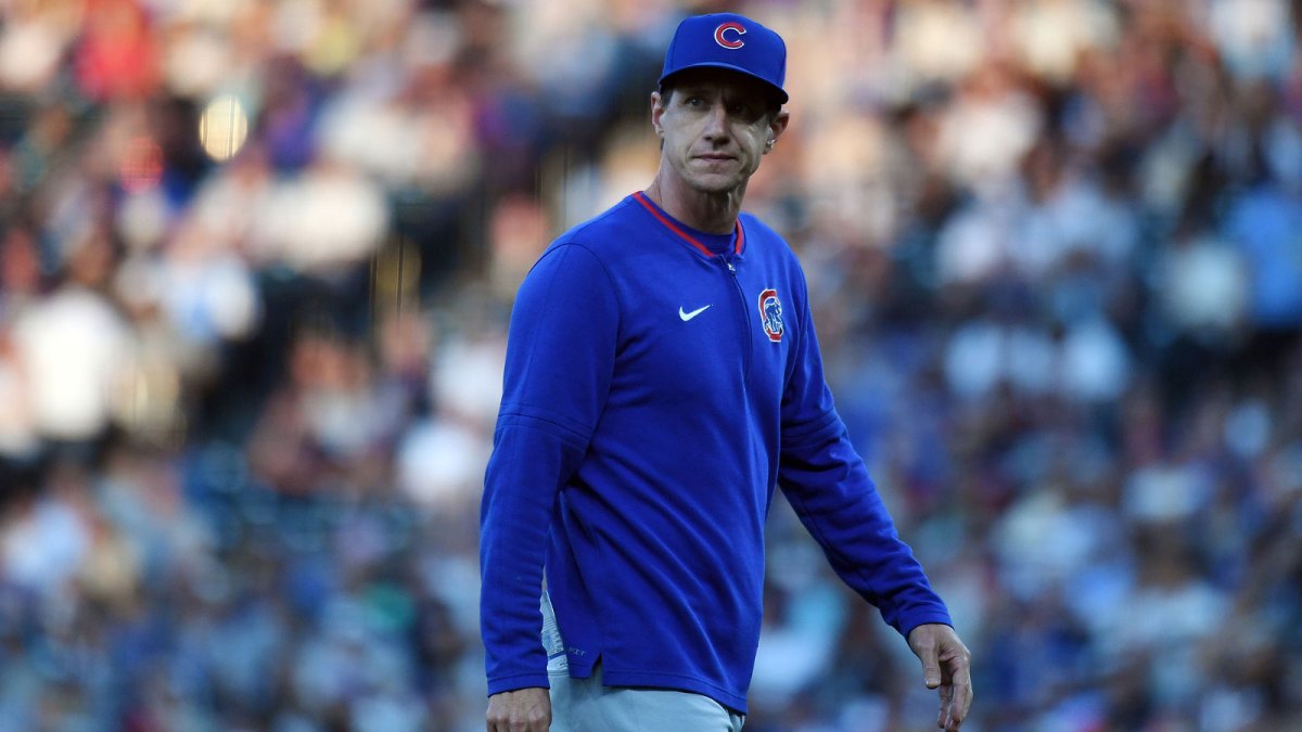 Chicago Cubs manager Craig Counsell (11) walks off the field after questioning a call during the second inning against the Colorado Rockies at Coors Field.