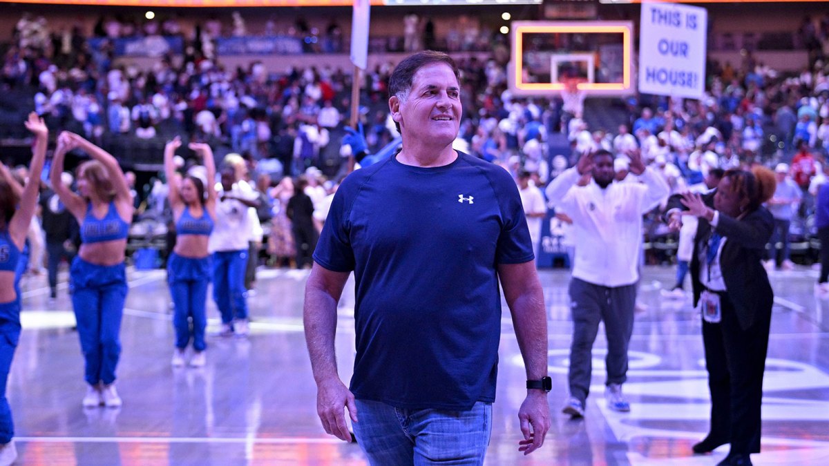 Dallas Mavericks minority owner Mark Cuban walks off the court after the game against the Toronto Raptors at the American Airlines Center.