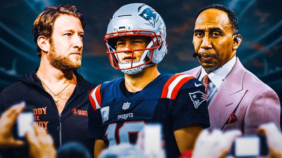 Dave Portnoy, Drake Maye, and Stephen A. Smith